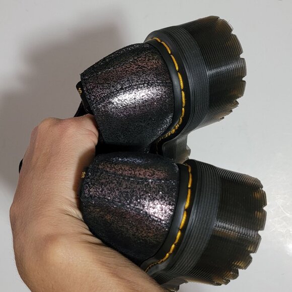 NEW Dr Martens 1461 Faux Fur Oxfords Womens 7 Whimsygoth Platform Grunge Y2K - Picture 4 of 9